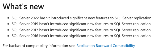 Columnstore Indexes – part 133 (“Data Replication features and Columnstore”)
